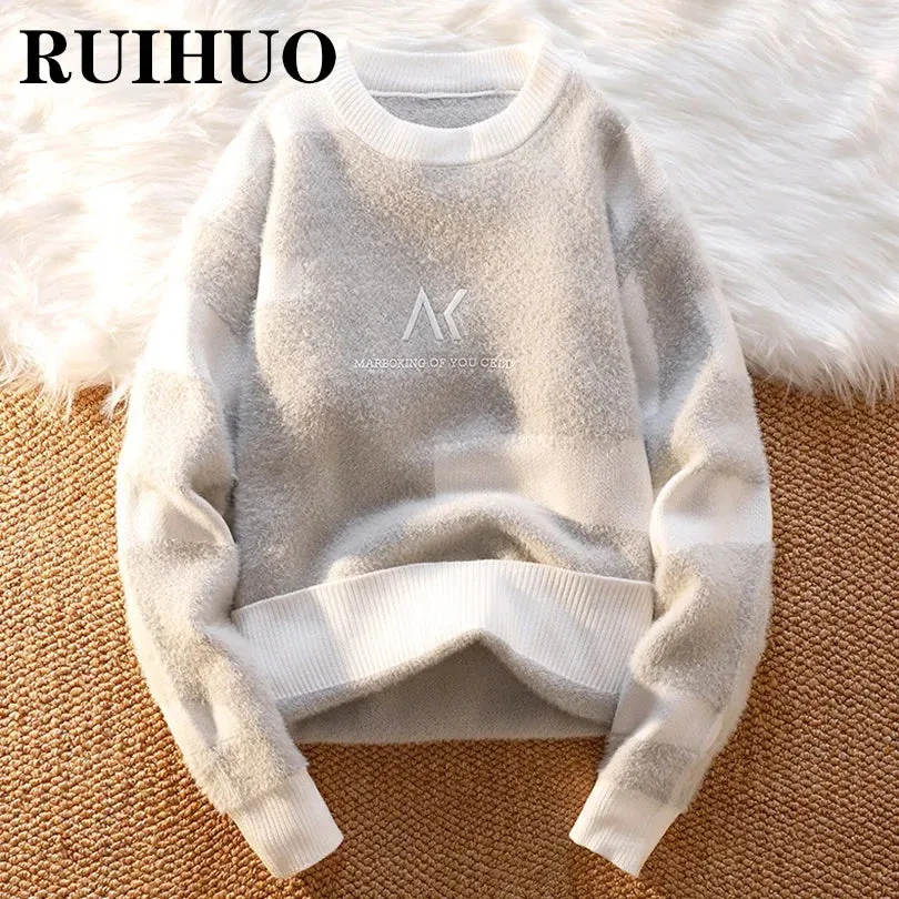 Striped Sweater Men Fashion Hip Hop Streetwear Mens Sweater Clothes Pull Harajuku 2XL 2023 New Arrivals