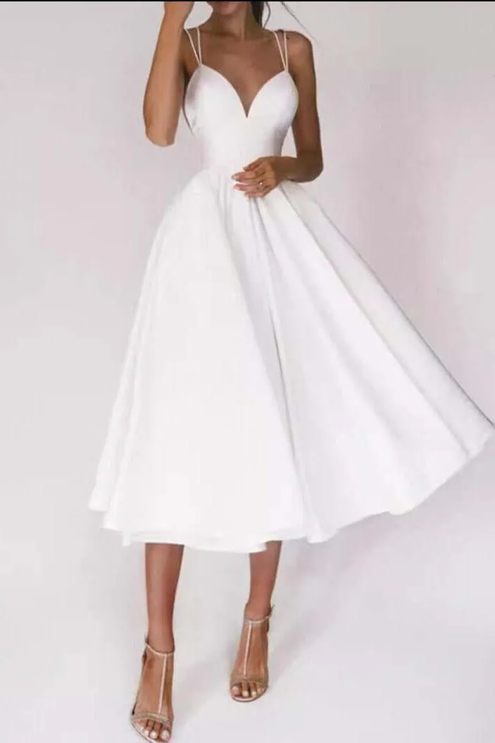 Suspender Swing Midi Dress