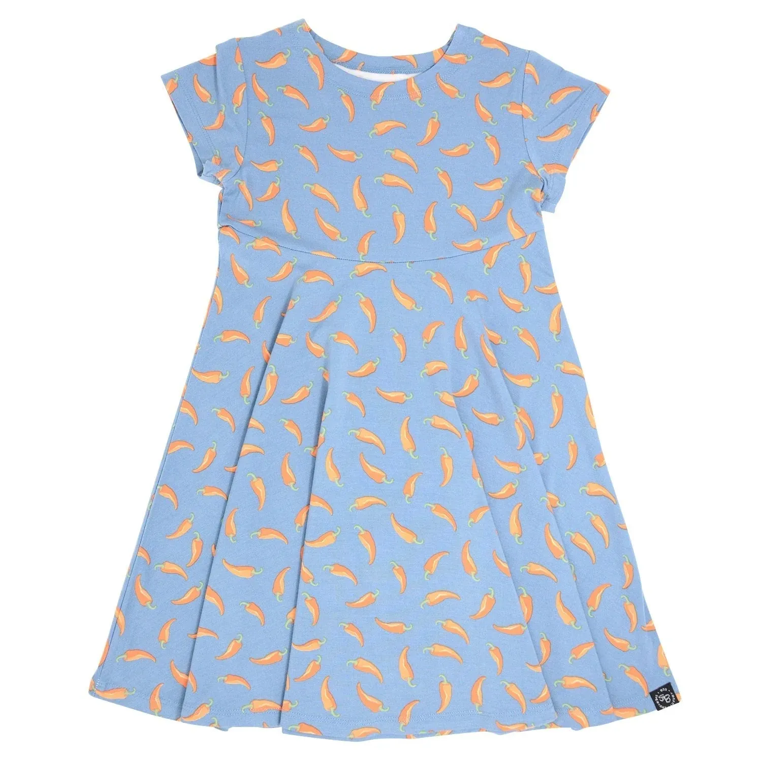 Sweet Bamboo Chili Pepper Swirly Girl Dress