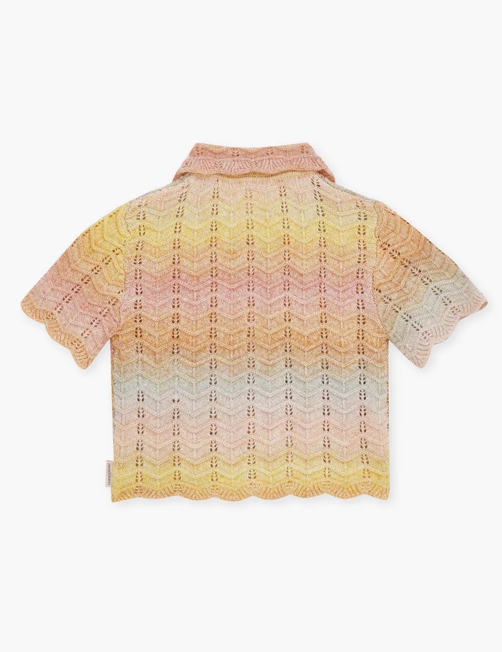 Tallow Chevron Knit Polo Top