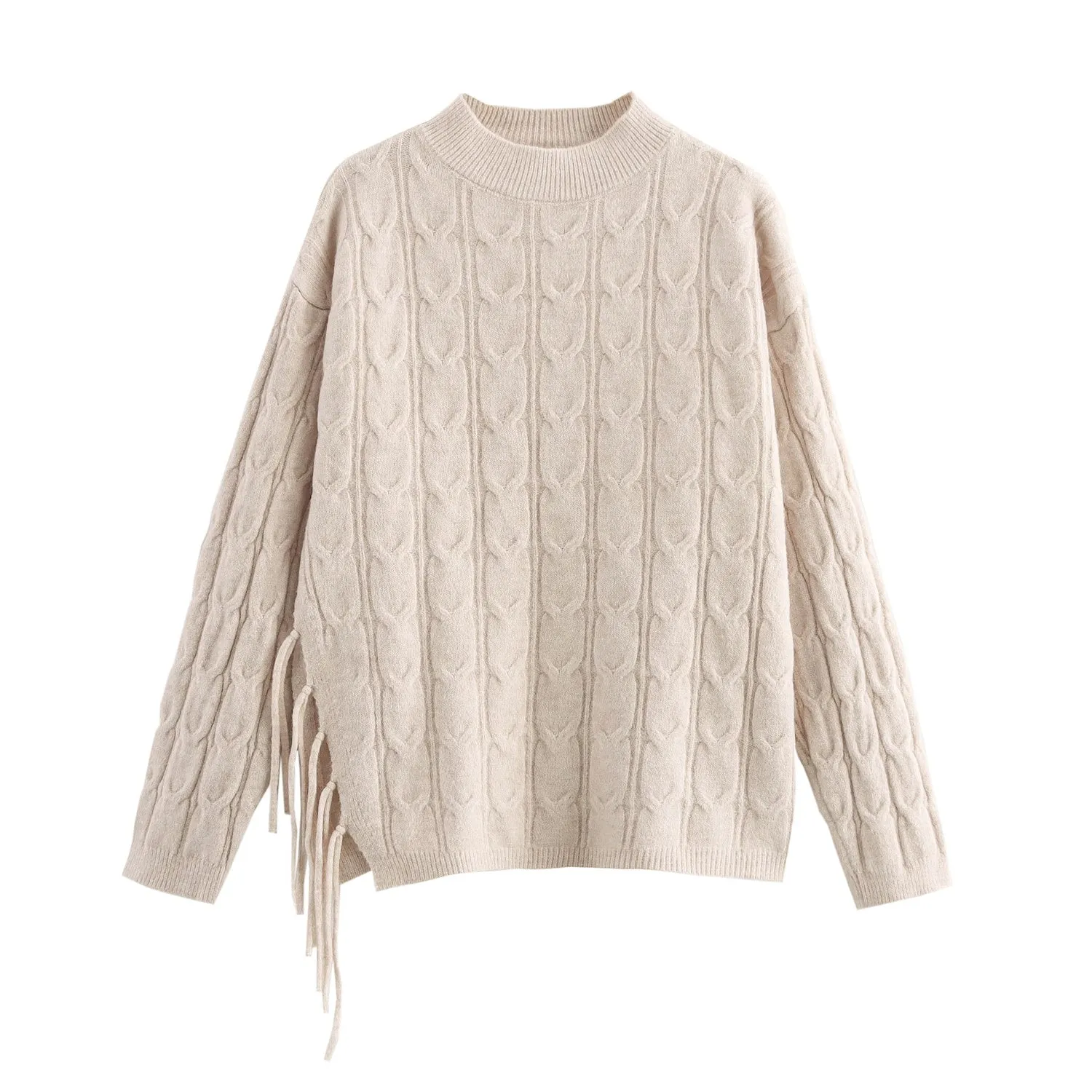 Tassel Knitted Sweater and Midi Skirt