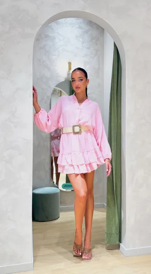 Tegan Mini Dress - Baby Pink