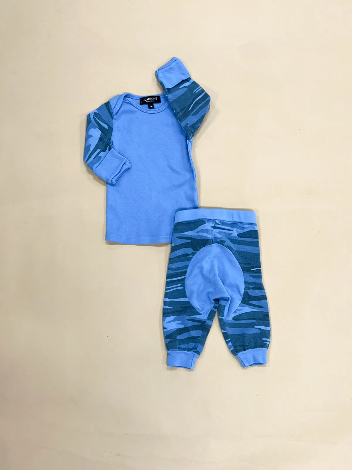 Tevin-Camo Baby Set | Sea Blue