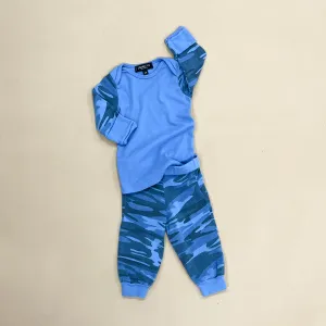 Tevin-Camo Baby Set | Sea Blue