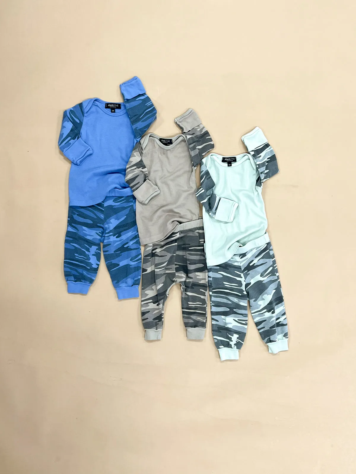 Tevin-Camo Baby Set | Sea Blue