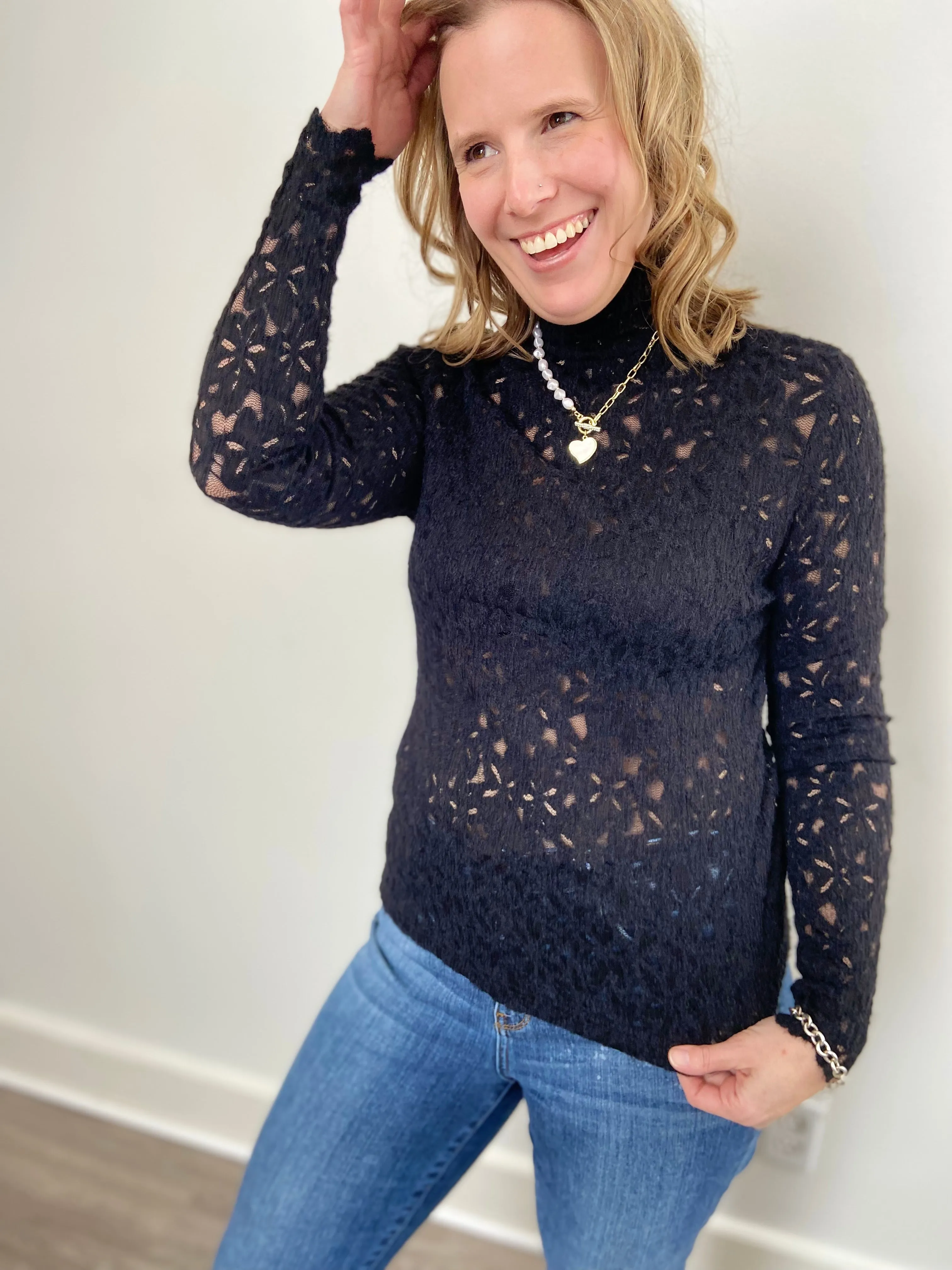 The Lace Boutique Collection -Black Swan Top