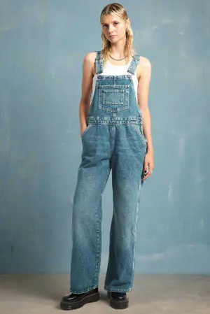 The Ragged Priest Release Bleached Denim Dungarees