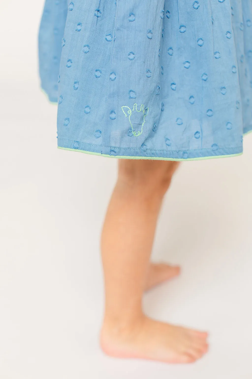 The Sully Dress - Swiss Dot Butterfly Blue