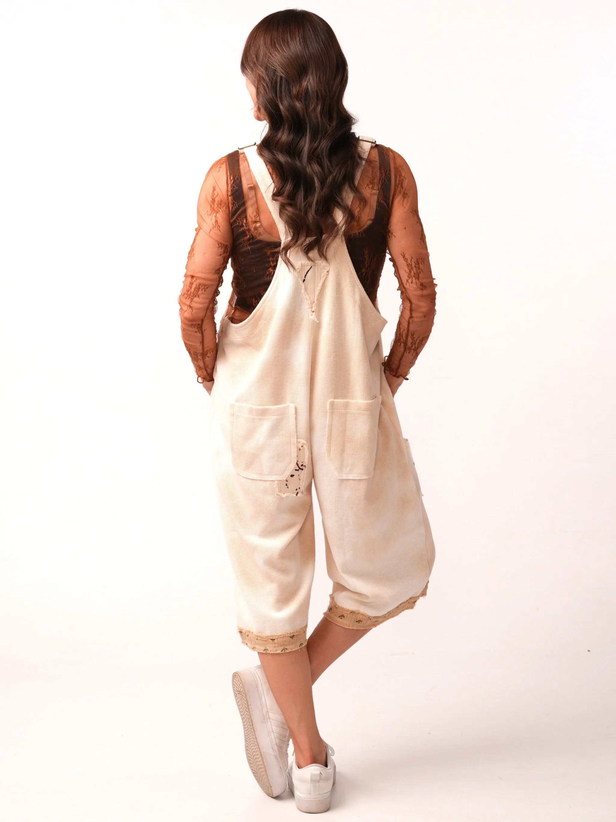 Thermal Patchwork Overalls