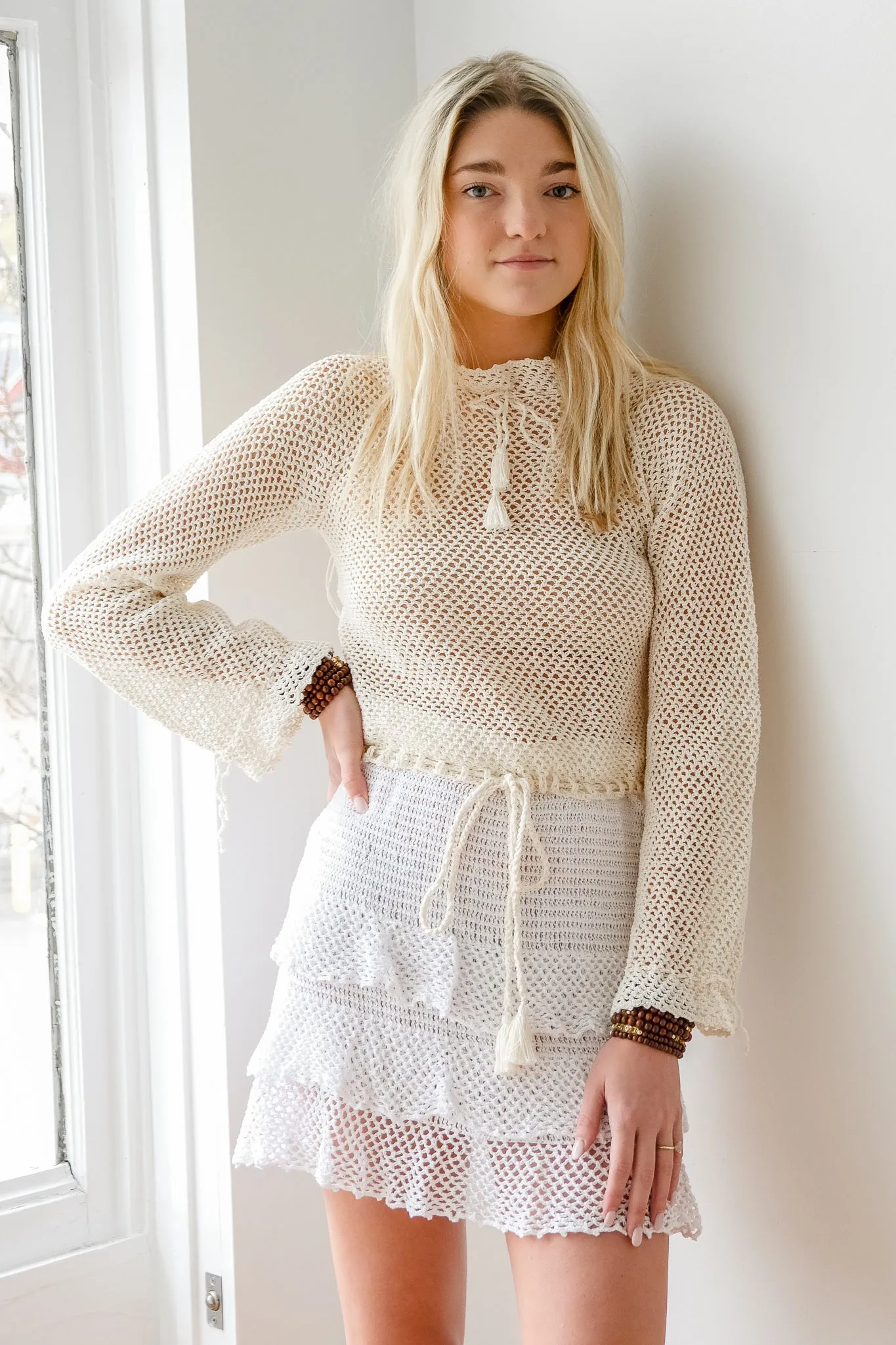 Tie Top in Ivory