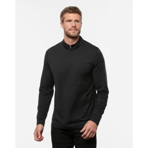TRAVIS MATHEW MENS HAVASU 1/4 ZIP PULLOVER - BLACK