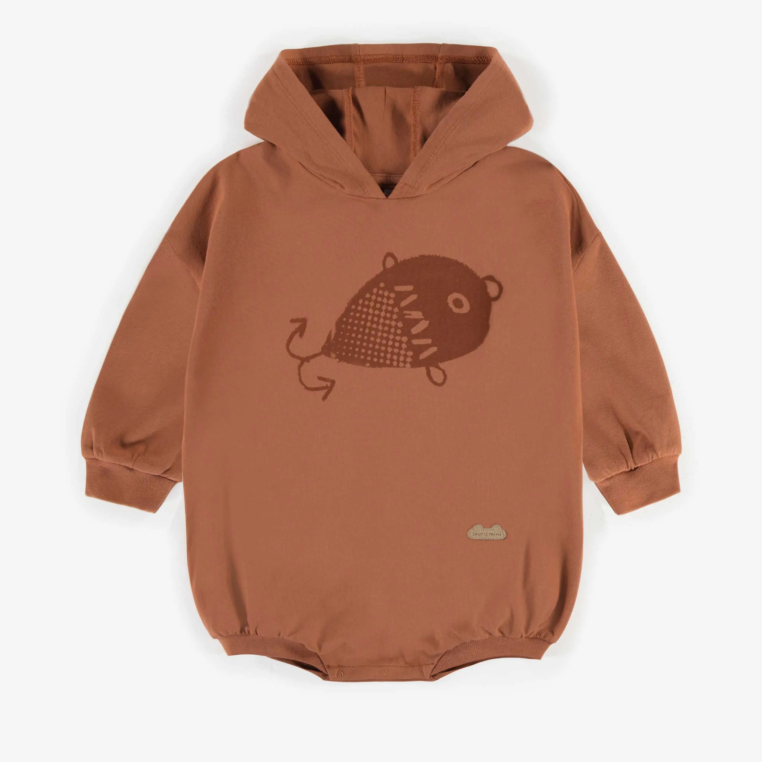 Une-pièce rouille en doux coton biologique, naissance || Rust one-piece in soft organic cotton, newborn