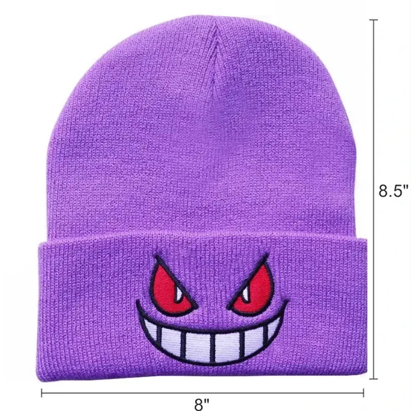 Unisex Cartoon Embroidered Knitted Hat for Cosplay