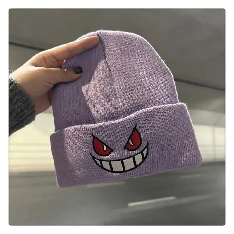 Unisex Cartoon Embroidered Knitted Hat for Cosplay