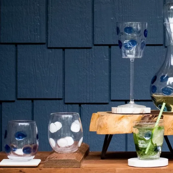 Vietri Drop Wine Glass