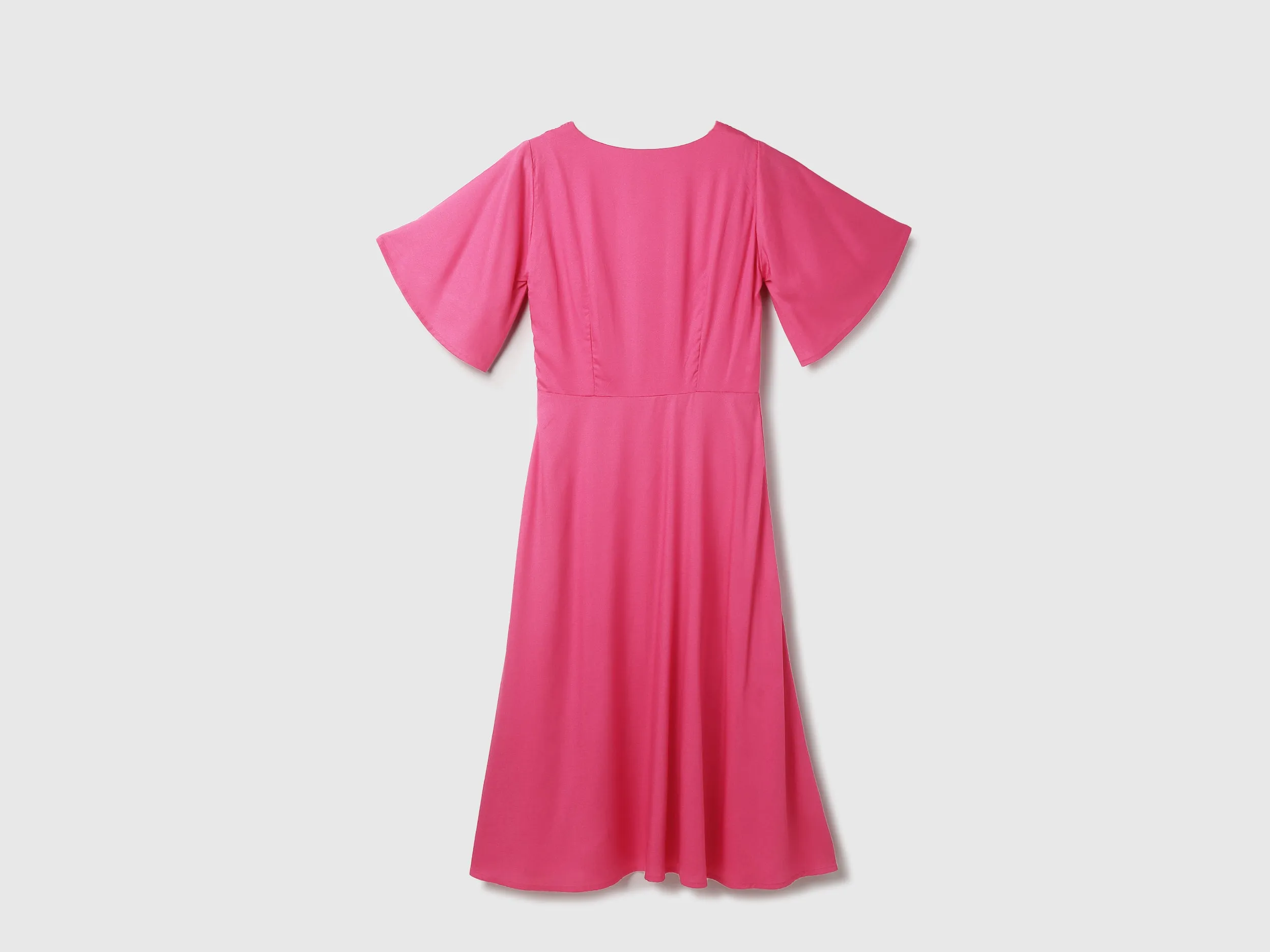 Viscose Solid V-Neck Women Dresses