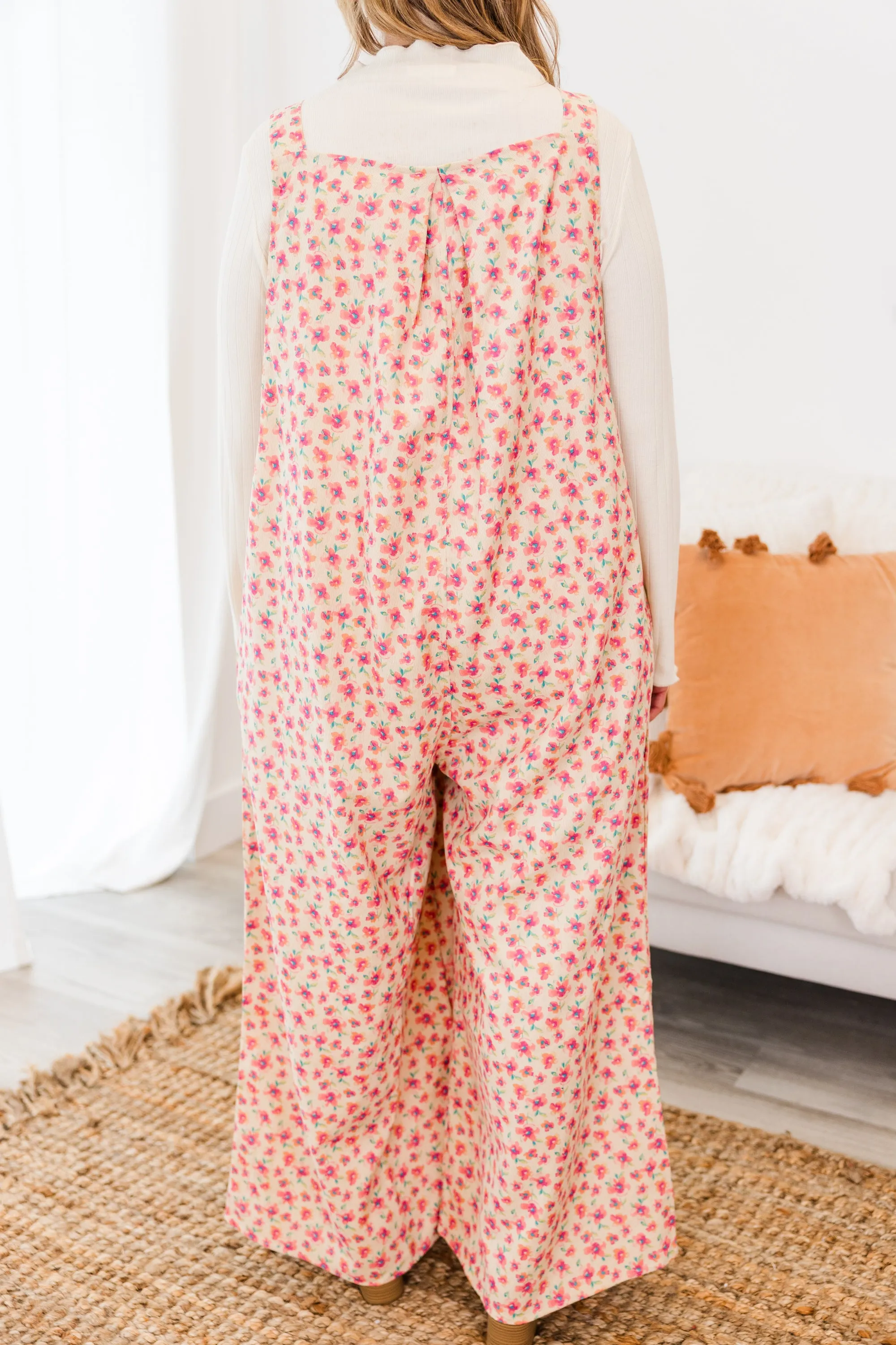 Where We Began Jumpsuit, Cream Multi