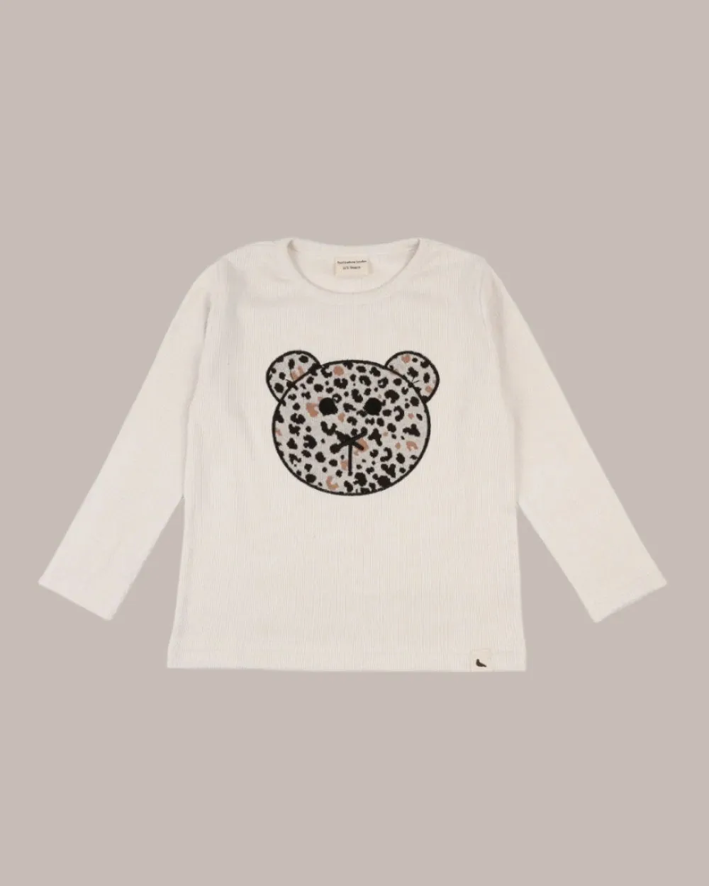 White Leopard Animal Applique Top