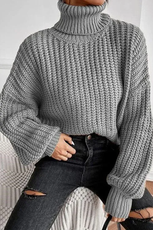 WOLFFMODE Oversized Padded Turtleneck Sweater