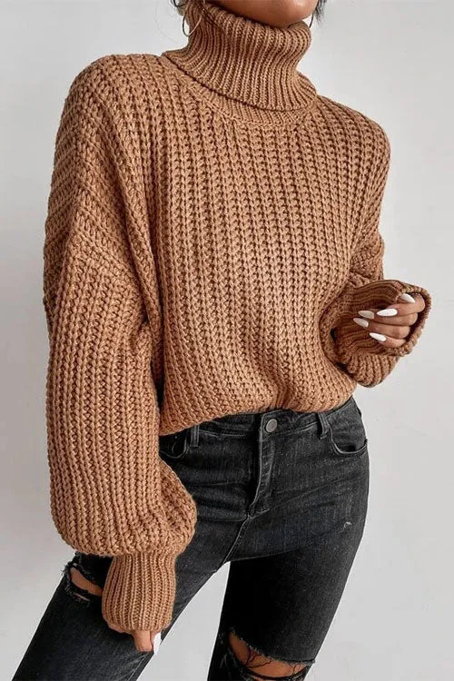 WOLFFMODE Oversized Padded Turtleneck Sweater
