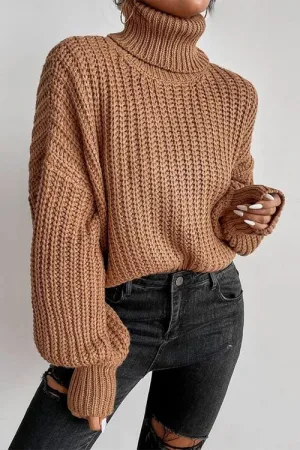 WOLFFMODE Oversized Padded Turtleneck Sweater