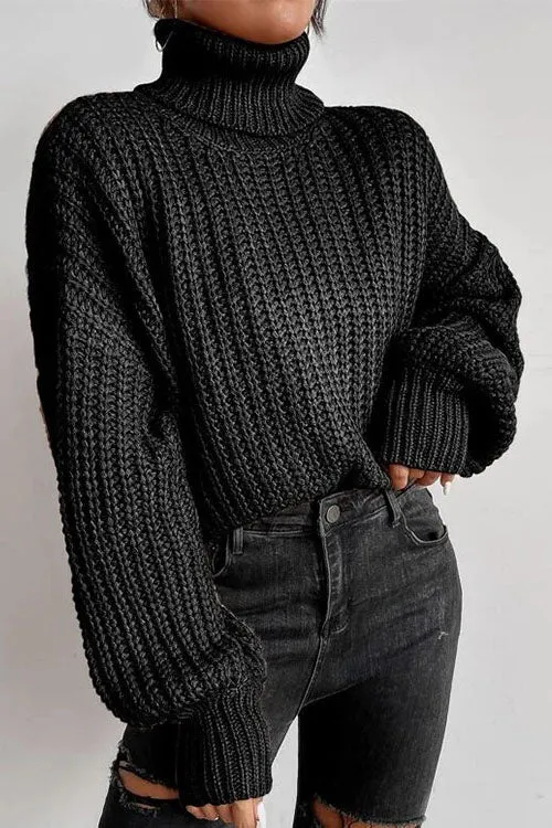 WOLFFMODE Oversized Padded Turtleneck Sweater