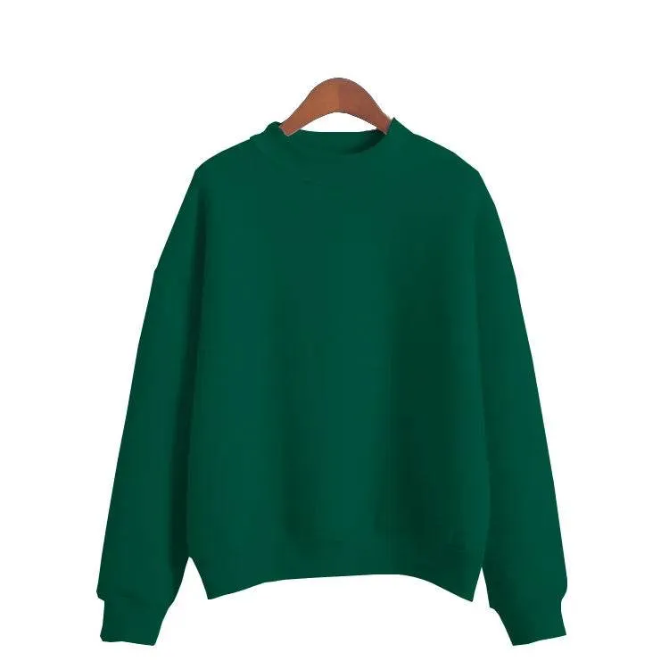 Women 2023 Autumn Turtlencek Pullover Female Long Sleeve Loose Solid Colour Hoodies Winter Casual Tops Sweatshirt Ropa De Mujer