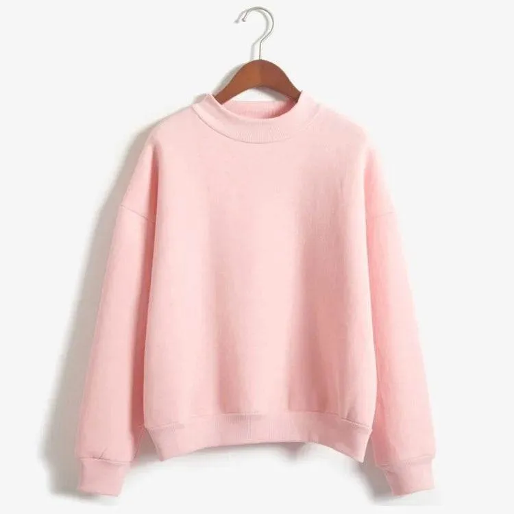 Women 2023 Autumn Turtlencek Pullover Female Long Sleeve Loose Solid Colour Hoodies Winter Casual Tops Sweatshirt Ropa De Mujer