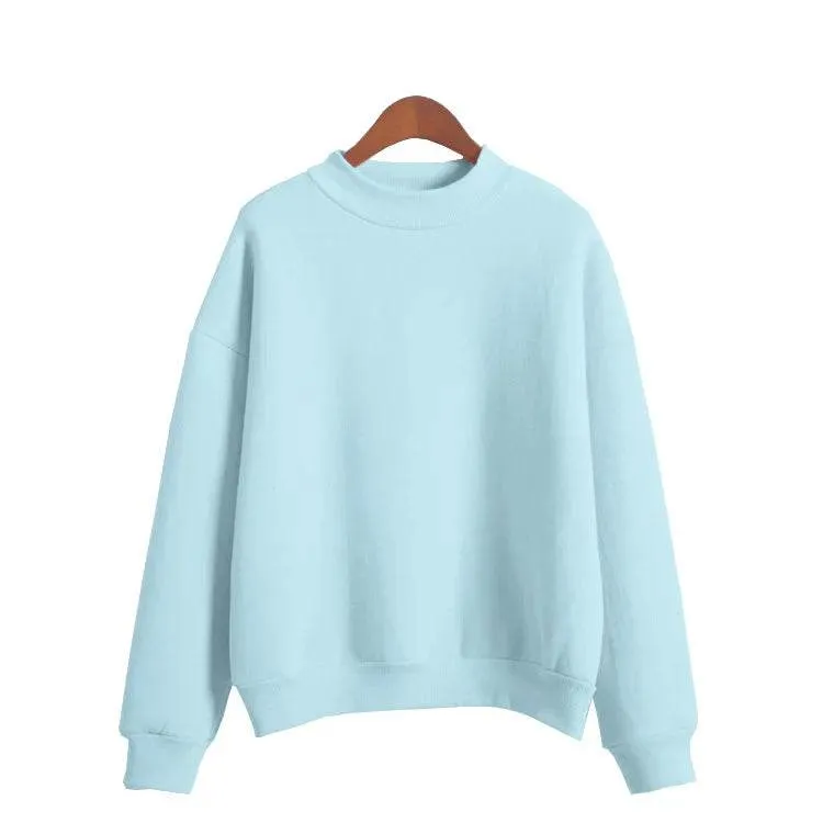 Women 2023 Autumn Turtlencek Pullover Female Long Sleeve Loose Solid Colour Hoodies Winter Casual Tops Sweatshirt Ropa De Mujer