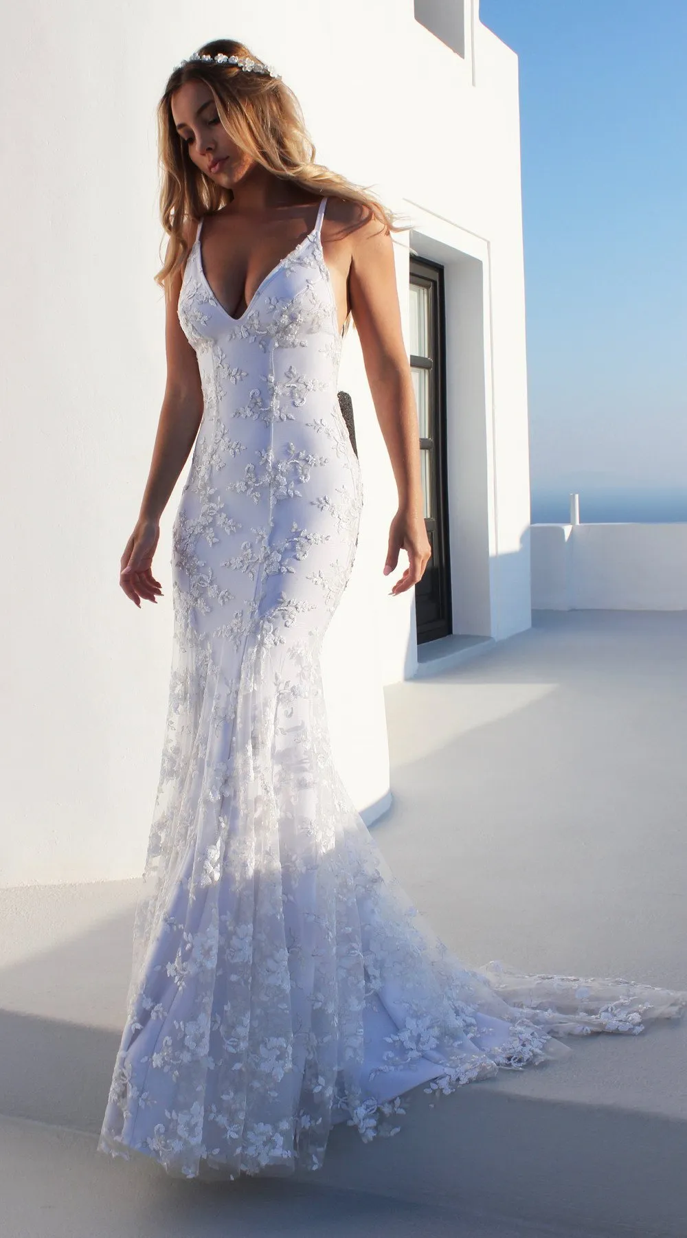 Women long Dress Sexy Deep V Neck Casual Party