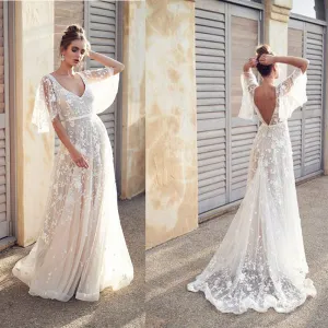 Women long Dress Sexy Deep V Neck Casual Party