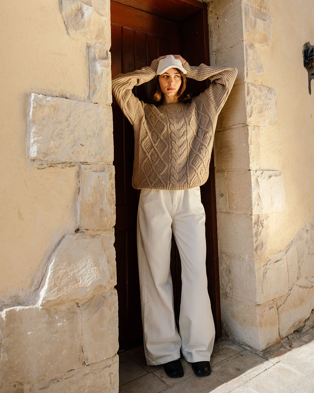 Women Round Neck Knitted Pullover
