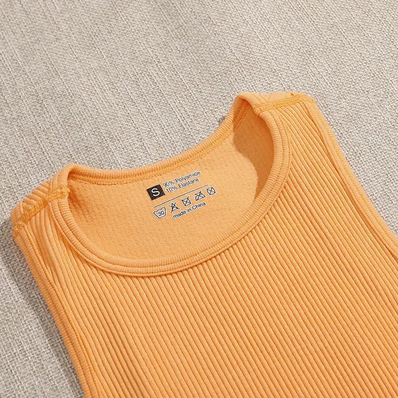 Women's Solid Basic Rib-Knit Crop Top Tank