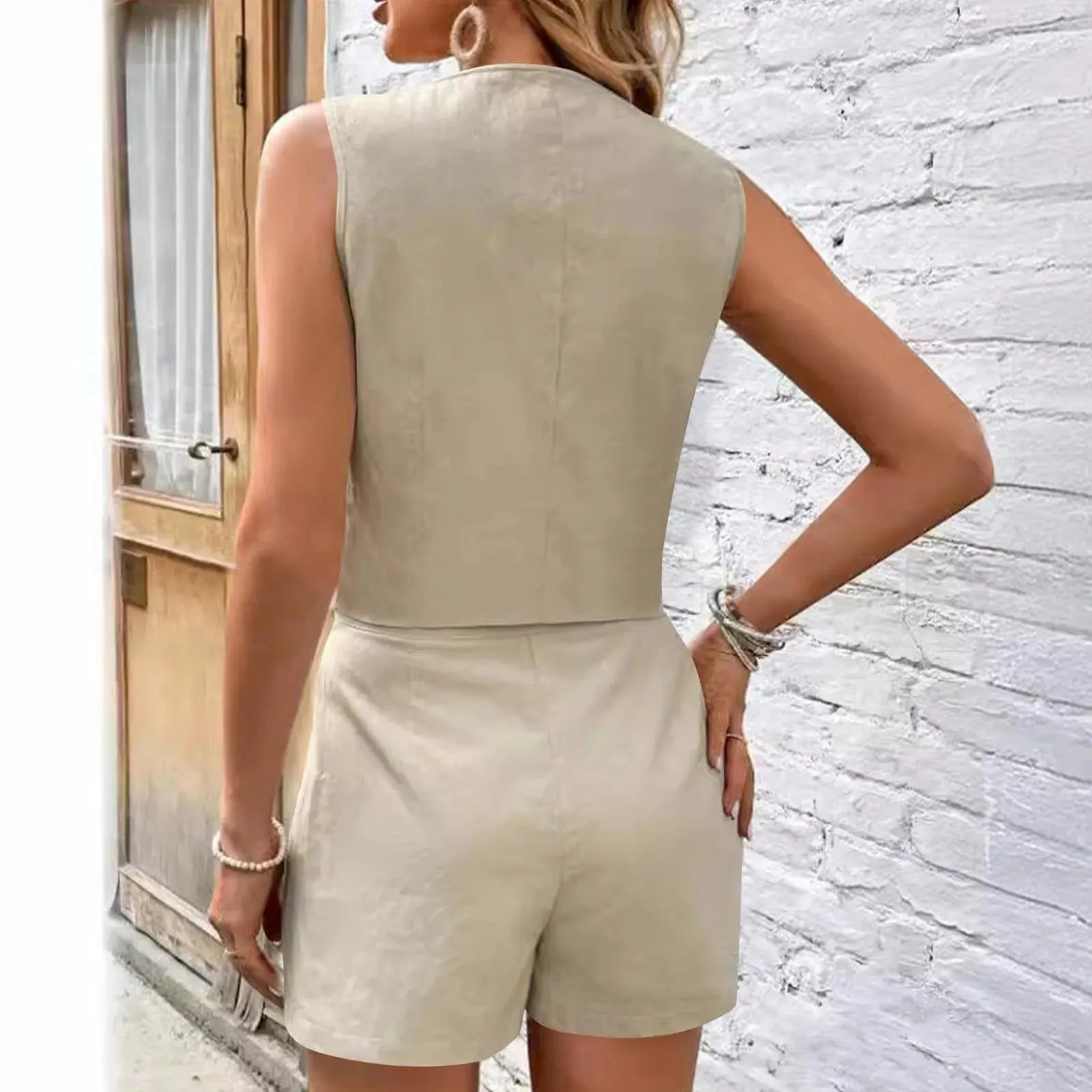 Work Pants Sets Women Summer Elegant Blouse Loose Wide Leg Bottom Two Pieces Suit Lightweight Solid Plus Size Woman Swimsuit