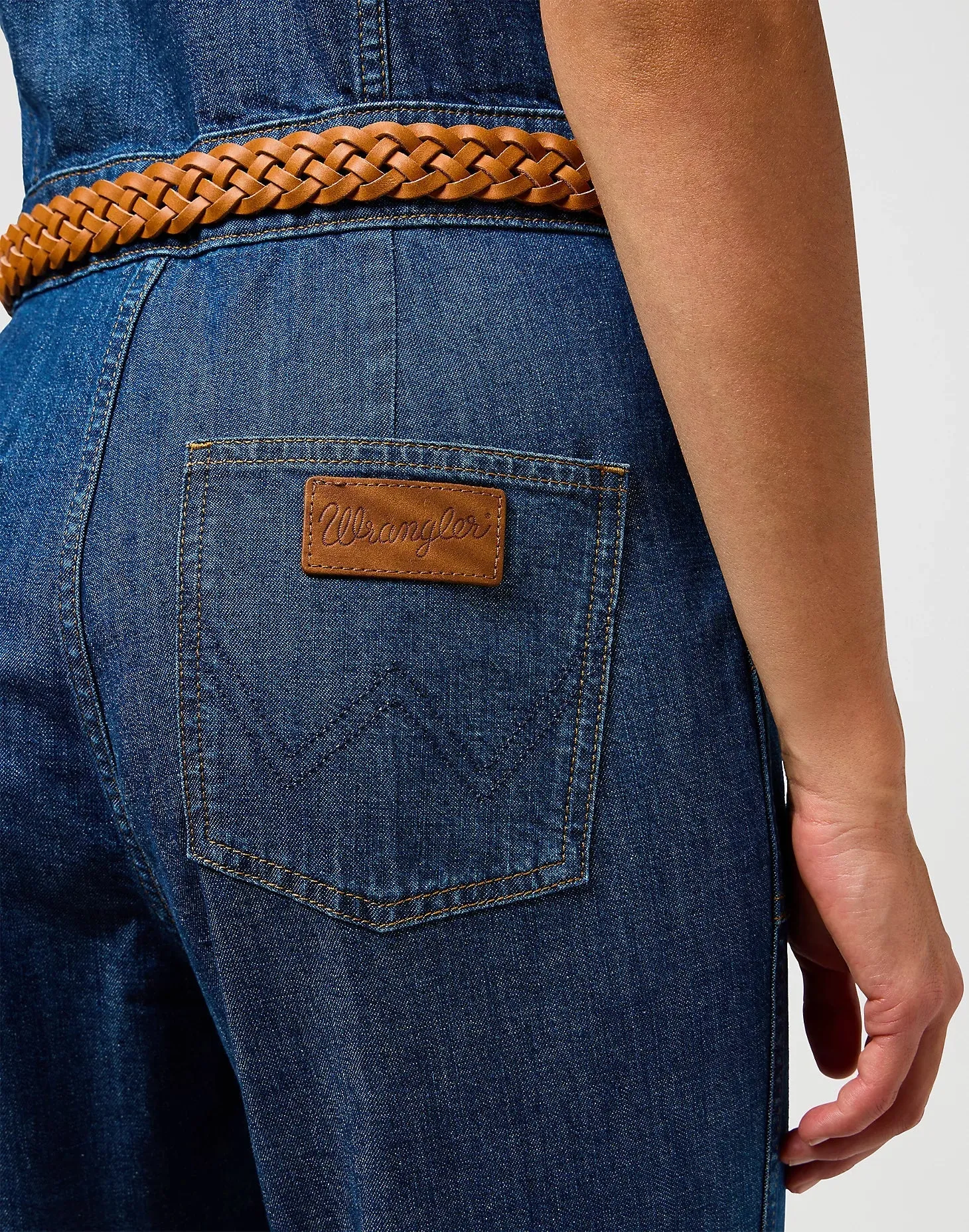 Wrangler Women's Racer Back Cat Suit In Indigo Wranch