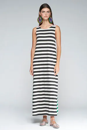ZINA STRIPED LUREX LONG DRESS