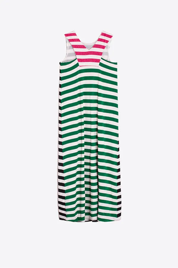 ZINA STRIPED LUREX LONG DRESS